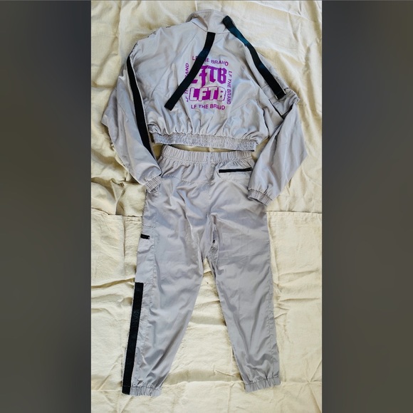 LF The Brand gray jacket with streetwear cargo pants size M - Picture 2 of 7